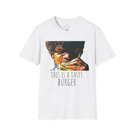 This Is A Tasty Burger T-Shirt | Retro Illustration, Eating Scene