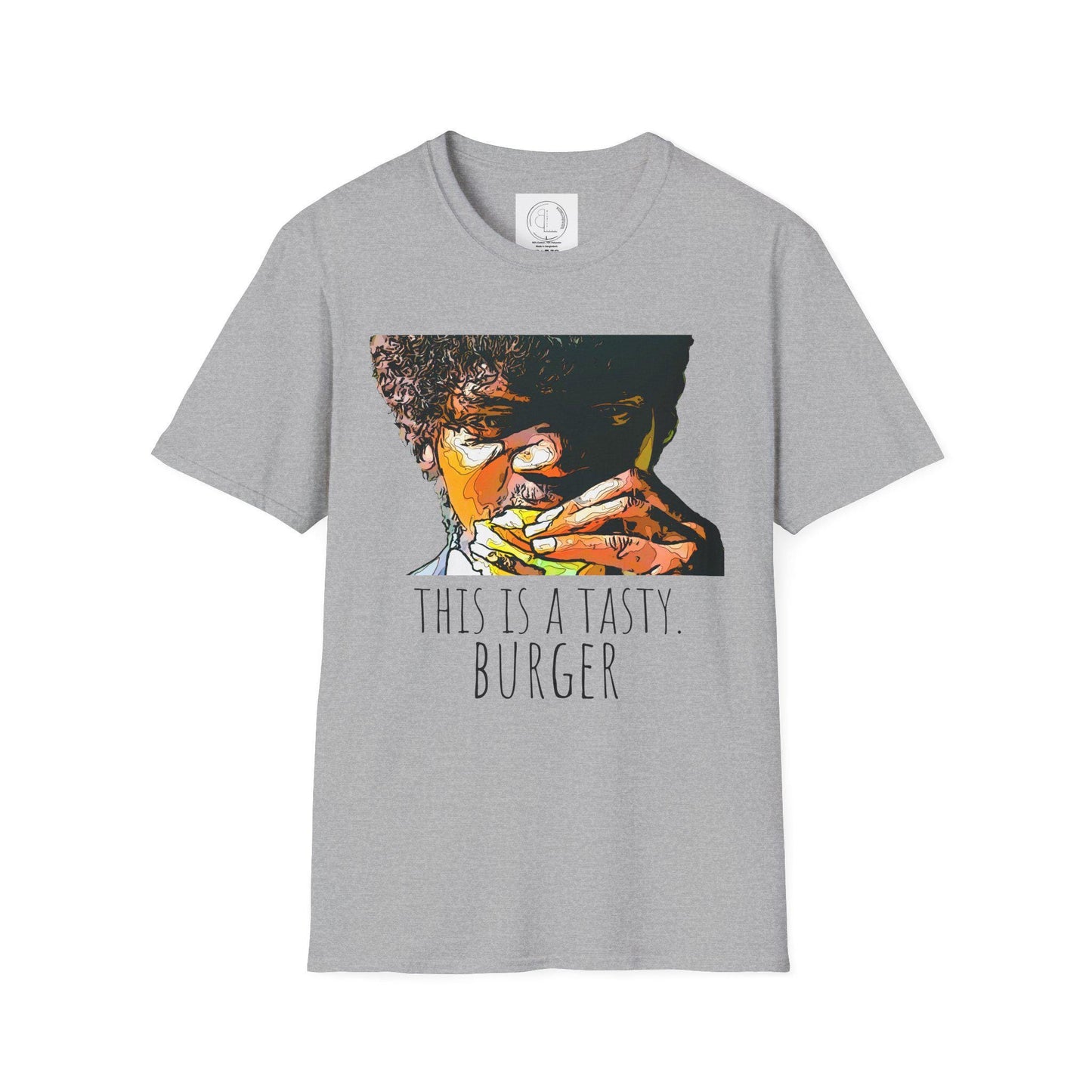 This Is A Tasty Burger T-Shirt | Retro Illustration, Eating Scene