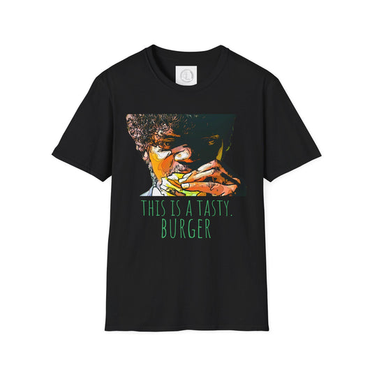 This Is A Tasty Burger T-Shirt | Retro Illustration, Eating Scene
